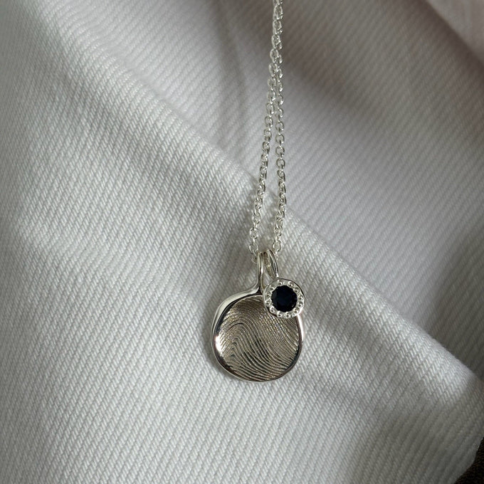 Custom Engraved Pendant | Silver
