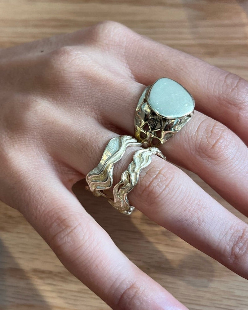 Sculpt Band Ring | Yellow Gold