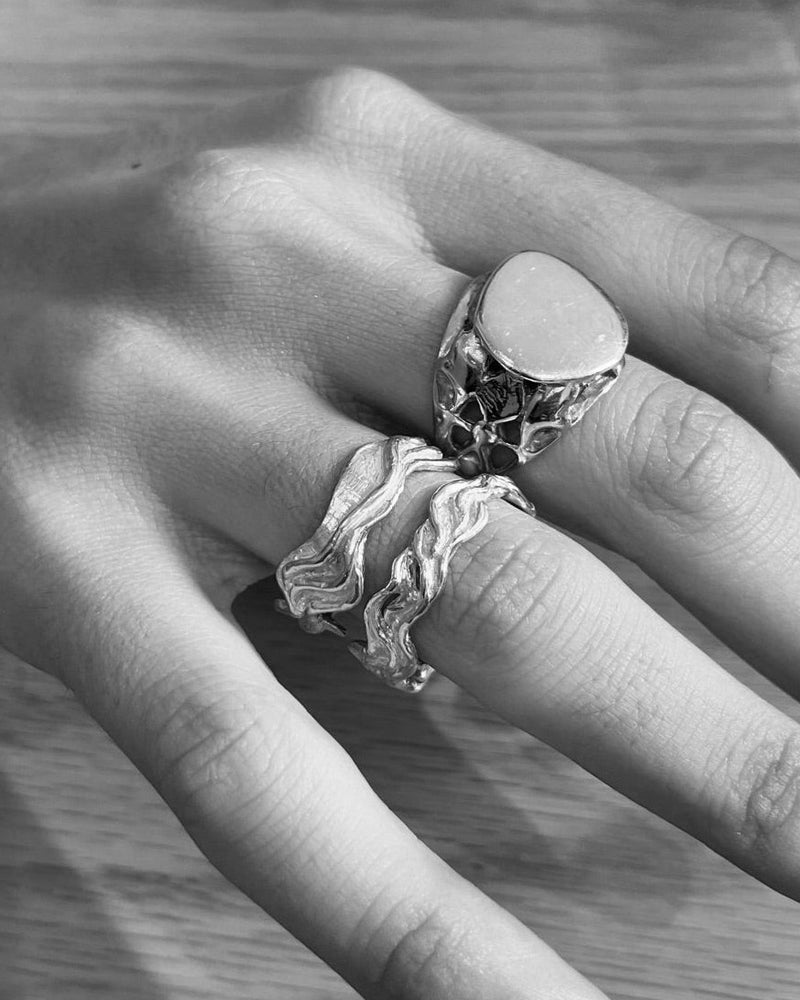 Sculpt Band Ring | Silver