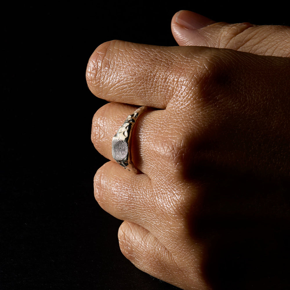 Impression™ Slate Signet Ring | Silver