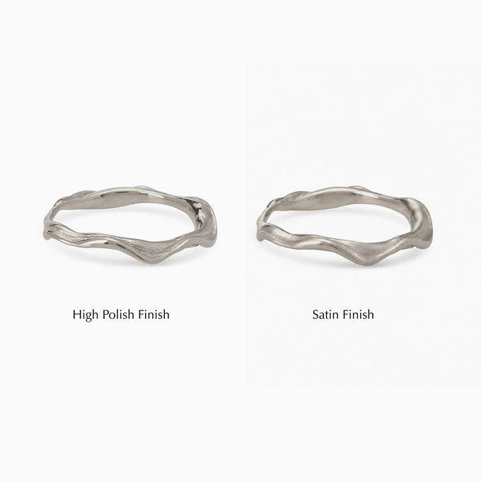 Delicate Sculpt Ring | White Gold