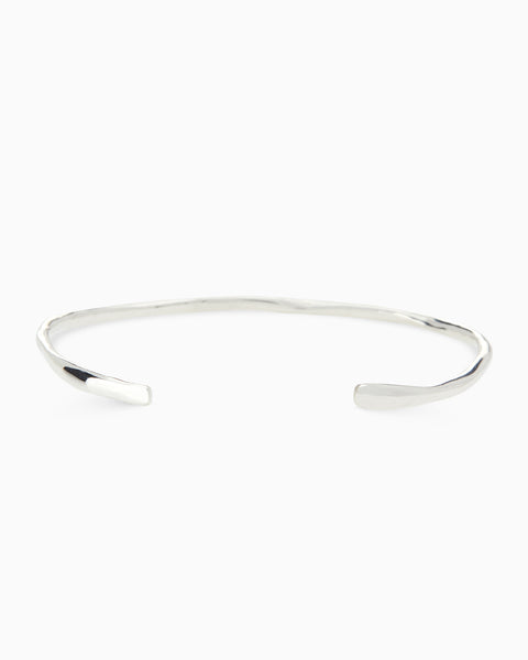 Swell Cuff Bracelet | Solid White Gold