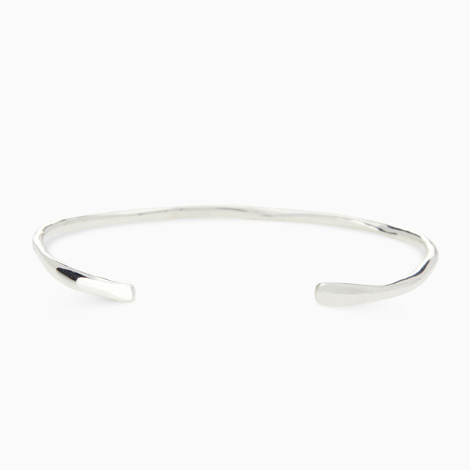 Swell Cuff Bracelet | Solid White Gold