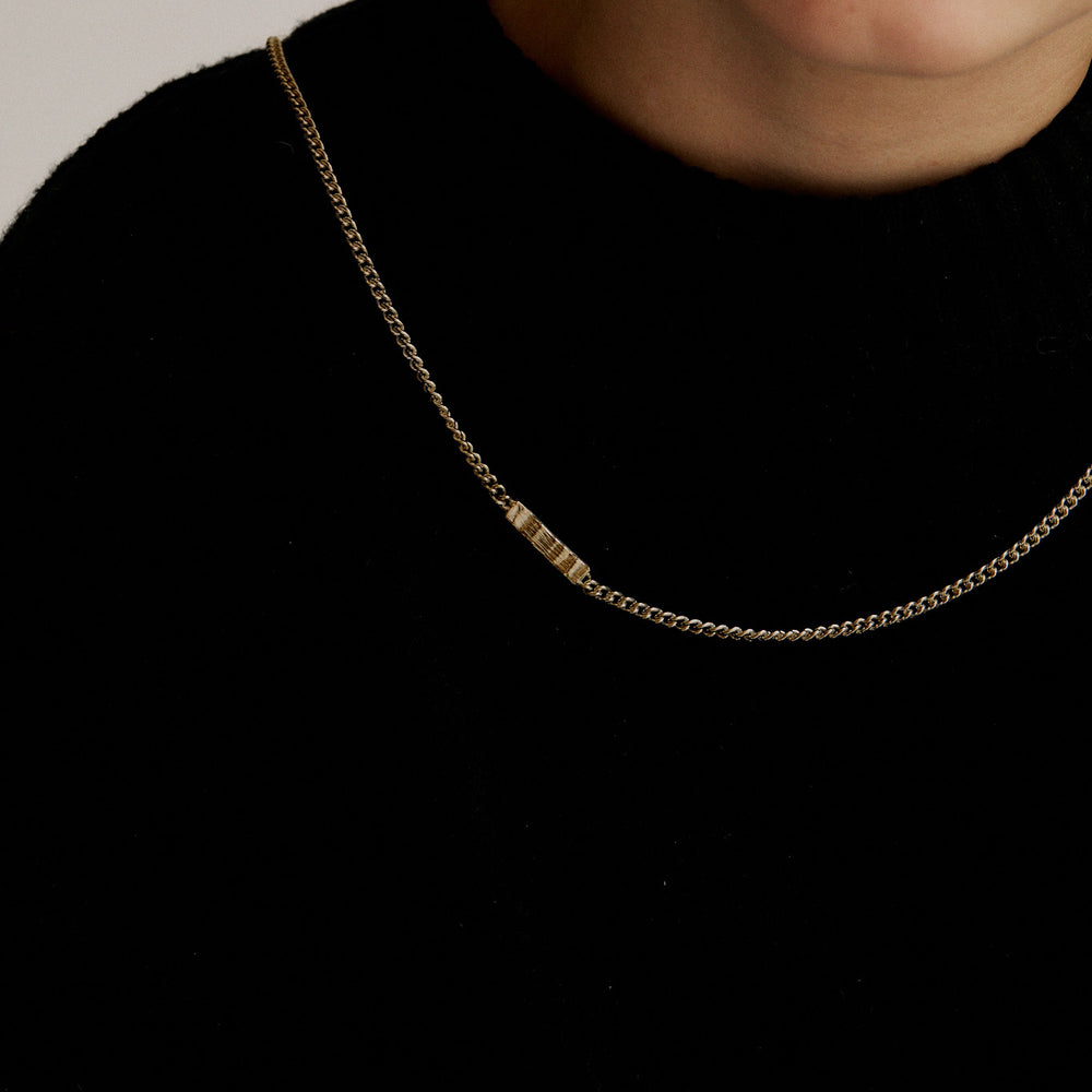 Anvil Tag Custom Necklace | Yellow Gold