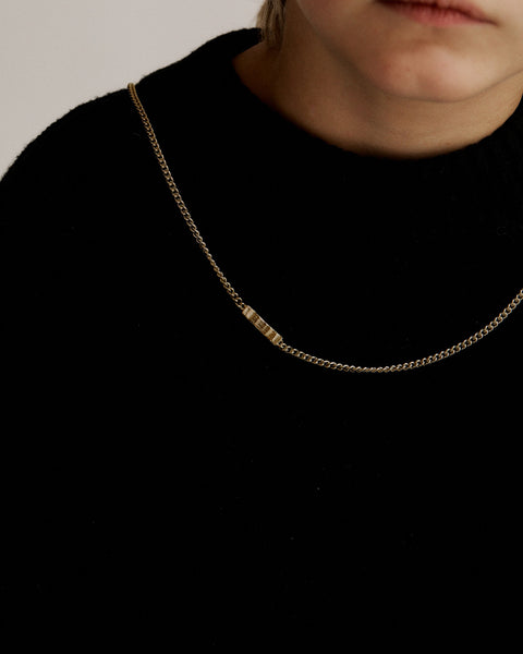 Anvil Tag Custom Necklace | Yellow Gold