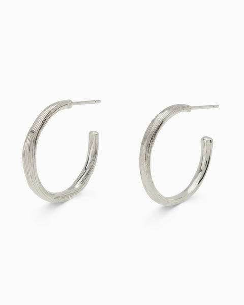 Birch Fine Hoops | Silver