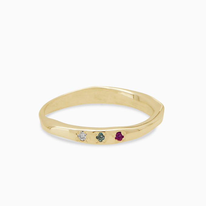 Apex Stone Ring | Solid Gold