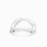 Curve Stone Ring 1.0 | Silver