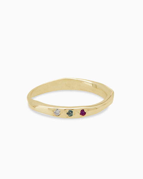 Apex Stone Ring | Solid Gold