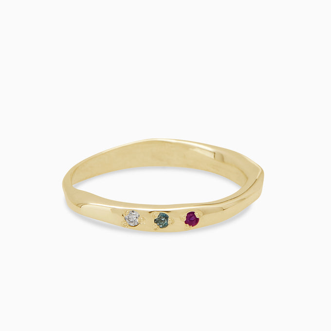 Apex Stone Ring | Solid Gold