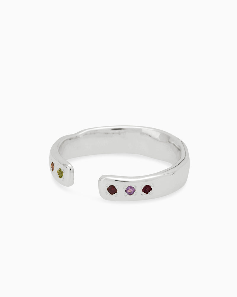 Open Stone Ring 1.0 | Solid White Gold