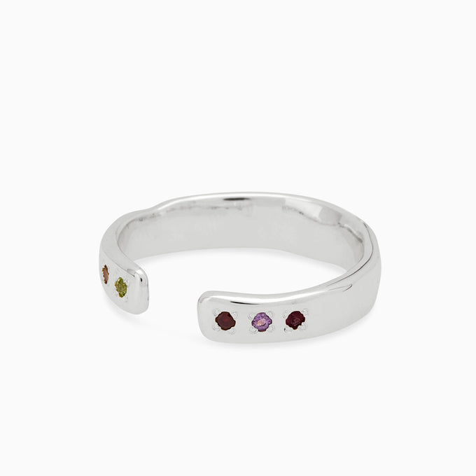 Open Stone Ring 1.0 | Solid White Gold