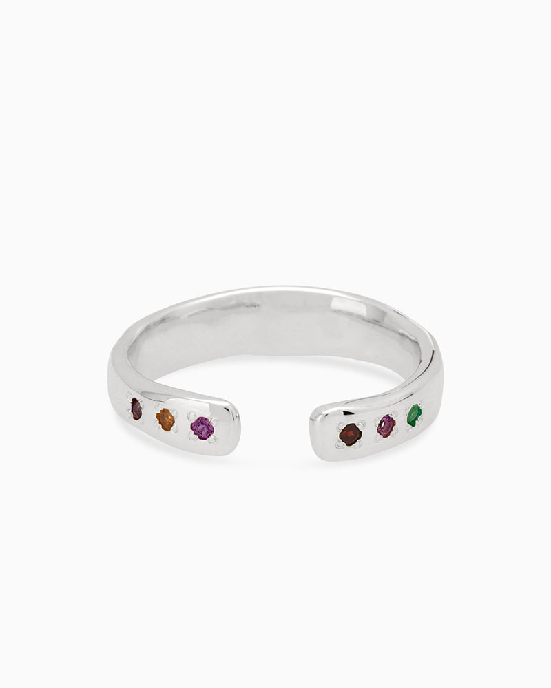 Open Stone Ring 1.0 | Solid White Gold