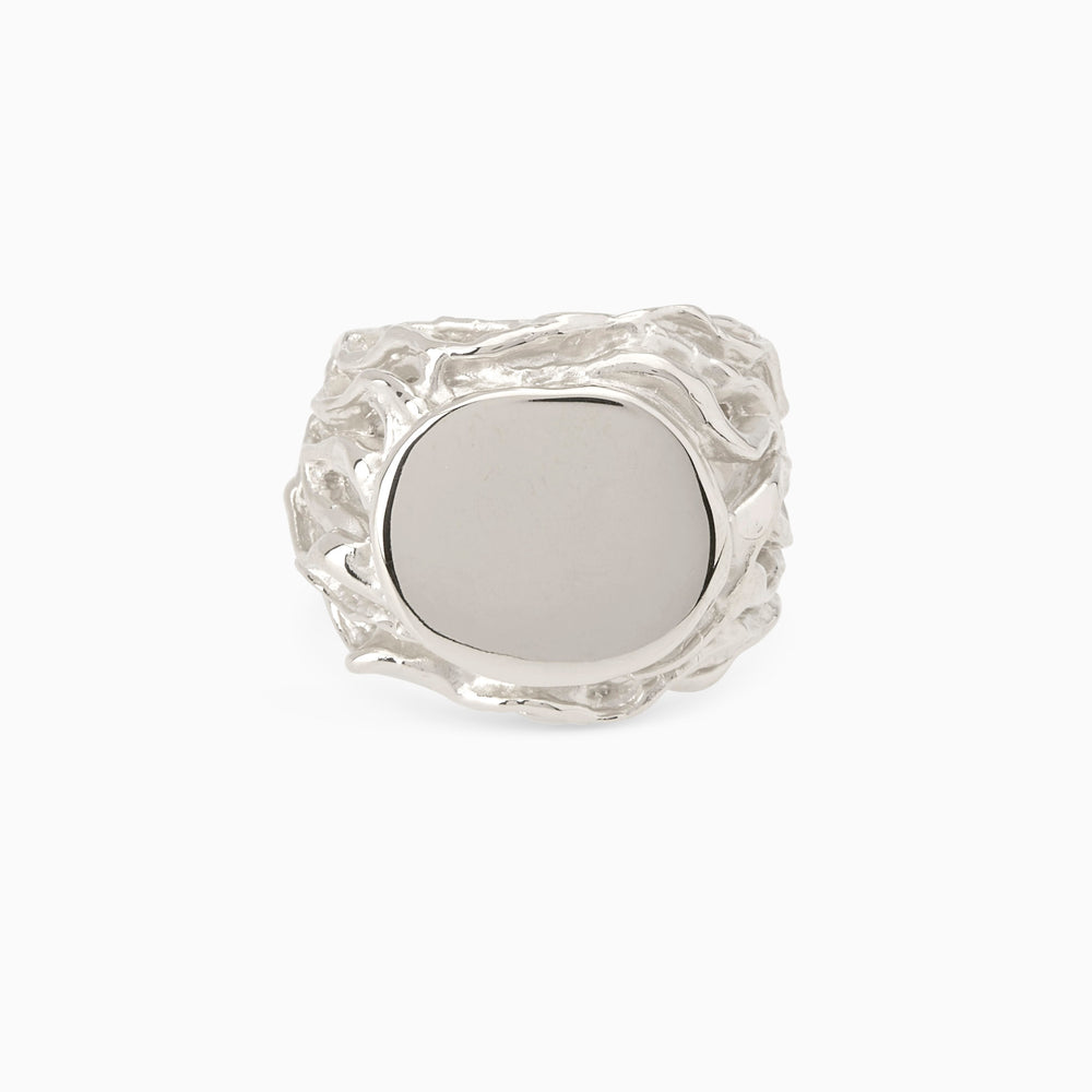 Ivy Signet Ring | Silver