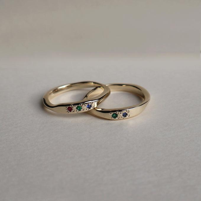 Apex Stone Ring | Solid Gold