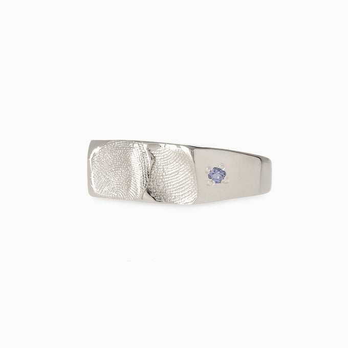 Impression™ Rectangle Signet Ring | Silver