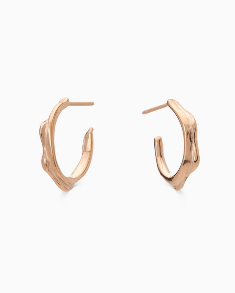 Wave Hoops | Rose Gold