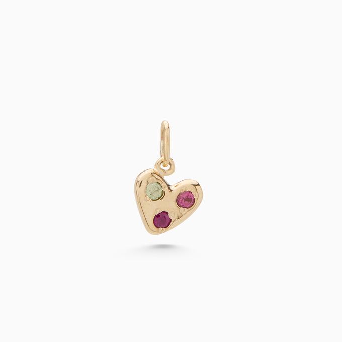 Heart Stone Pendant | Yellow Gold