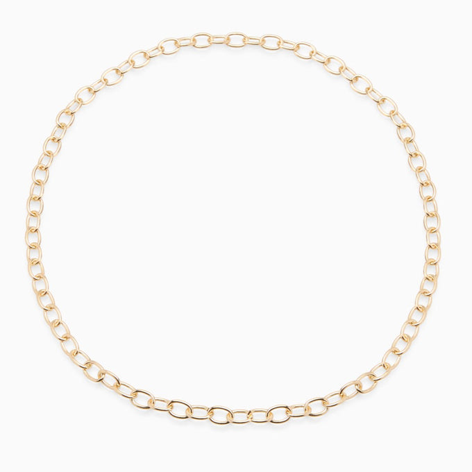 Hinge Link Charm Necklace | Gold