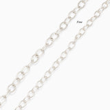 Hinge Link Charm Necklace | Silver