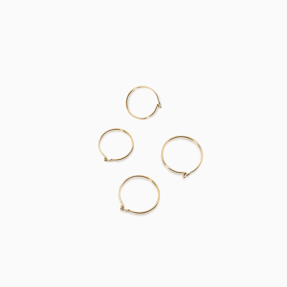 Tiny Letter Earring | Solid Gold