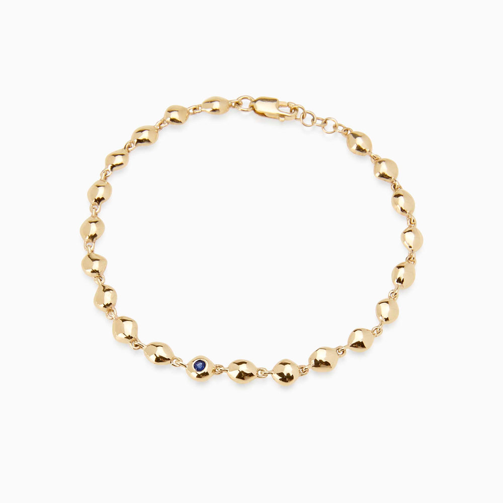Ripple Stone Bracelet | Solid Yellow Gold