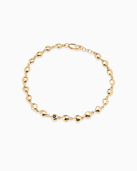 Ripple Stone Bracelet | Solid Yellow Gold