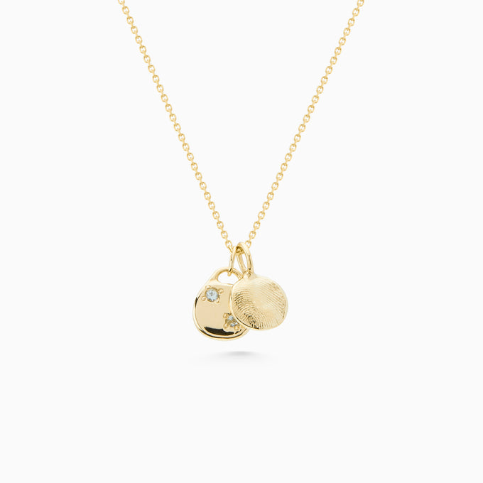 Round Stone Pendant | Yellow Gold