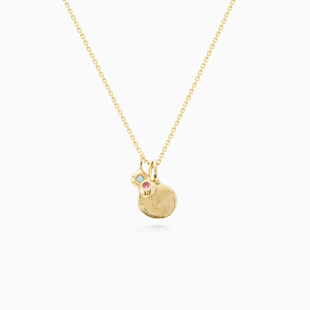 Tiny Birthstone Pendant | Yellow Gold