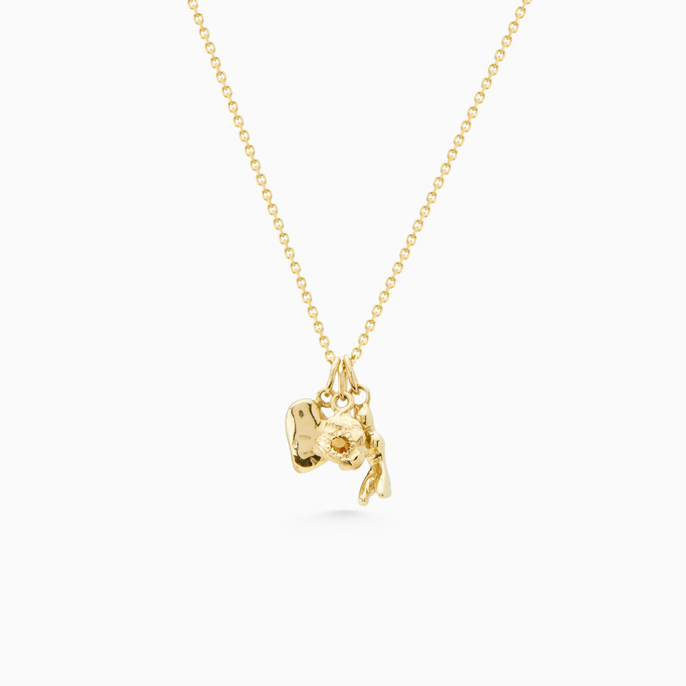 Ingot Stone Pendant | Yellow Gold