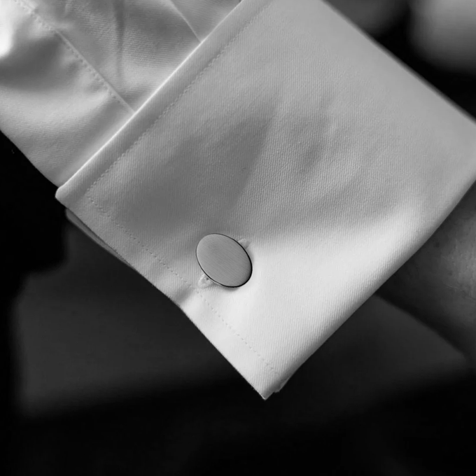Halo Cufflinks | White Gold