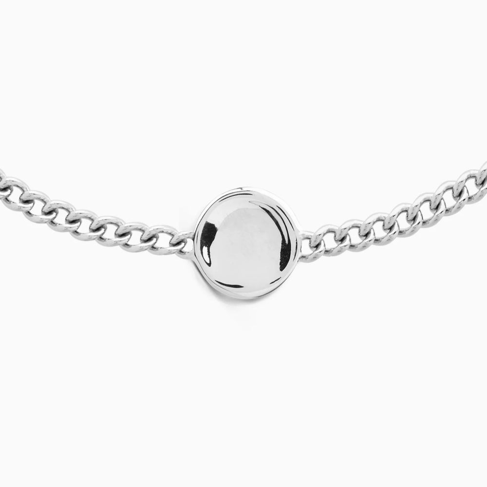 Custom Engraved Charm Bracelet | Silver
