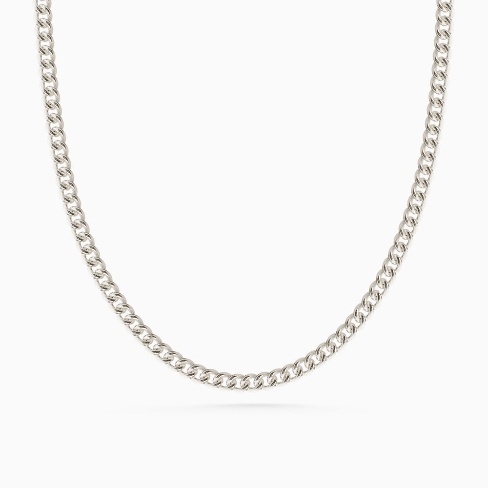 Curb Chain Necklace | Silver
