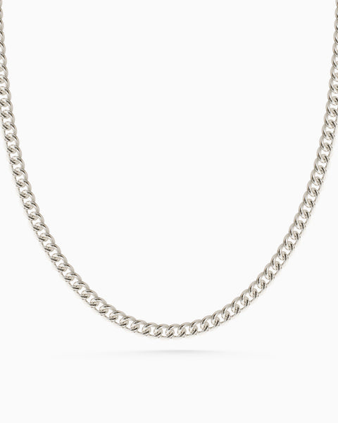 Curb Chain Necklace | Silver