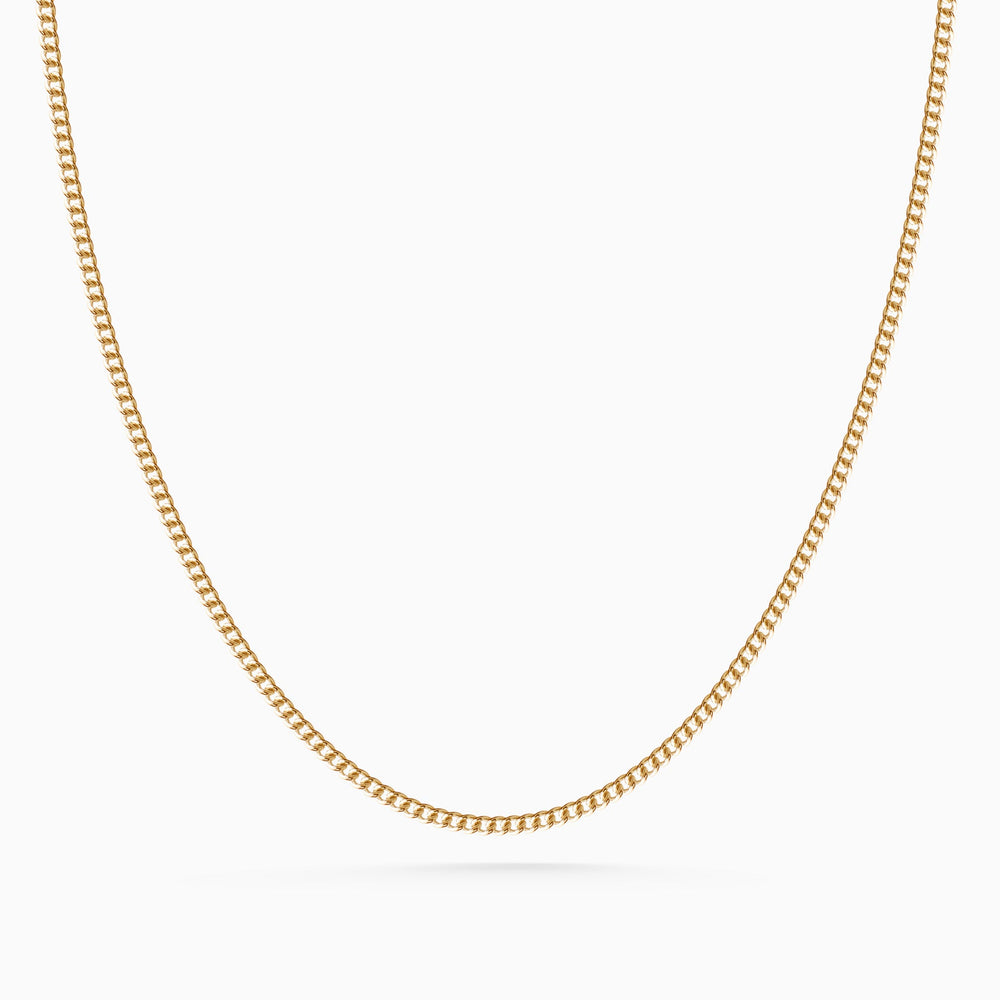 Curb Chain Necklace | Yellow Gold