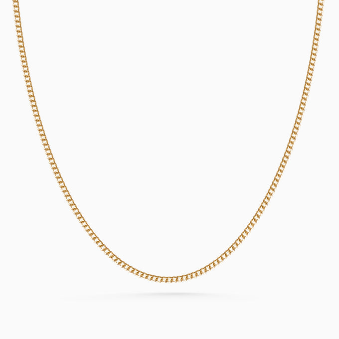 Curb Chain Necklace | Yellow Gold