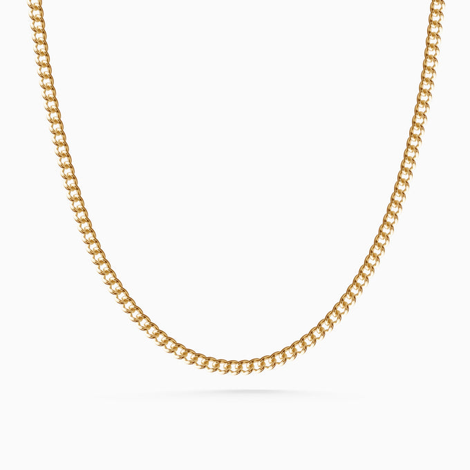 Curb Chain Necklace | Yellow Gold