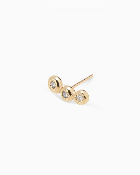 Collective Stone Stud | Yellow Gold
