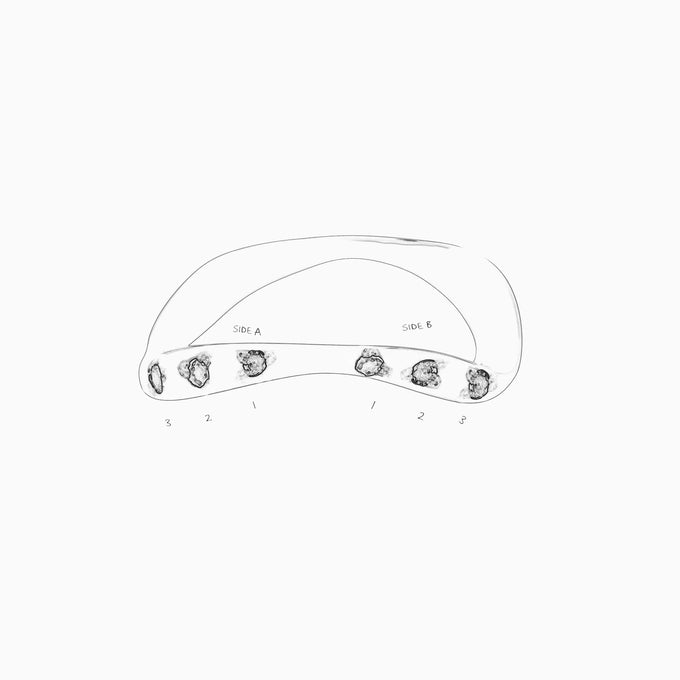 Curve Stone Ring | Silver