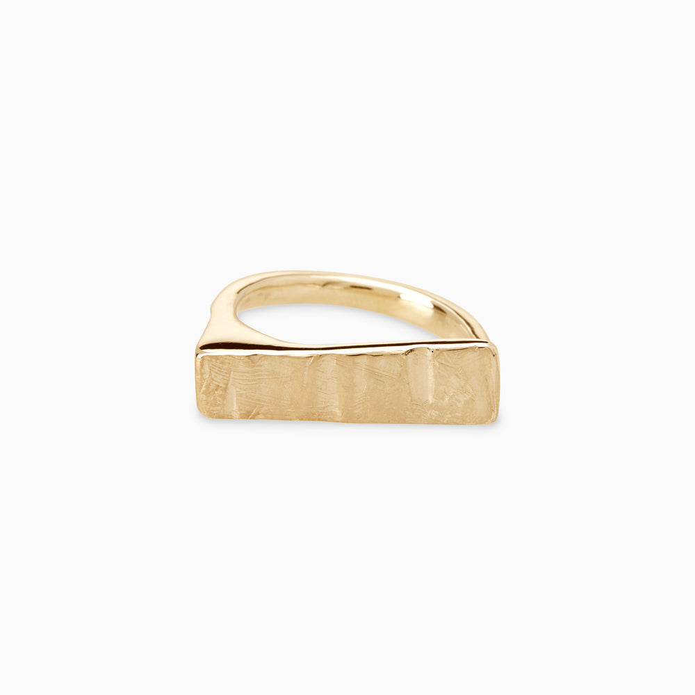 Curved Veil Ring | Solid Yellow Gold