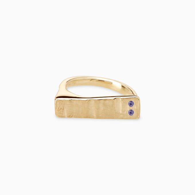 Veil Stone Ring | Solid Yellow Gold