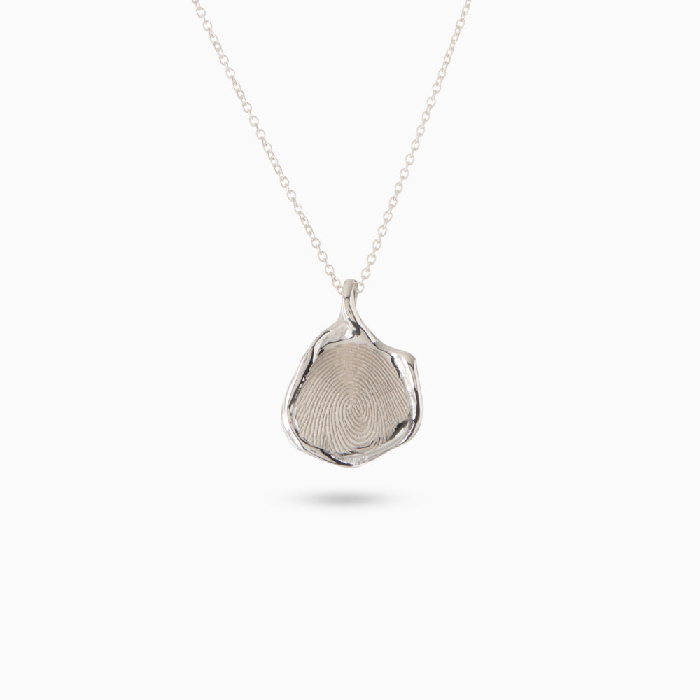 Custom Engraved Wave Pendant | Silver
