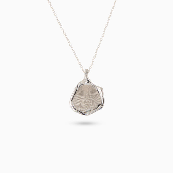 Custom Engraved Wave Pendant | Silver