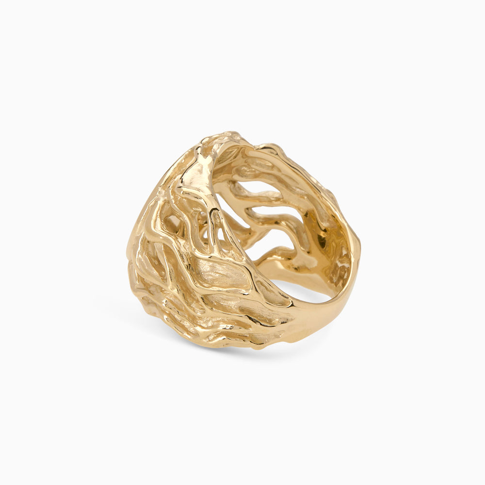 Ivy Stone Signet Ring | Yellow Gold