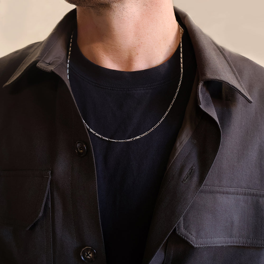 Figaro Chain Necklace | Silver