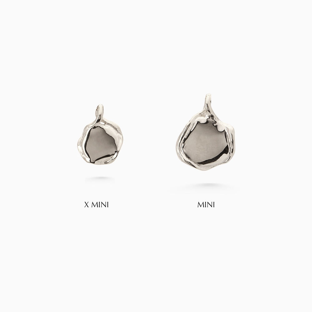 Custom Engraved Wave Pendant | White Gold