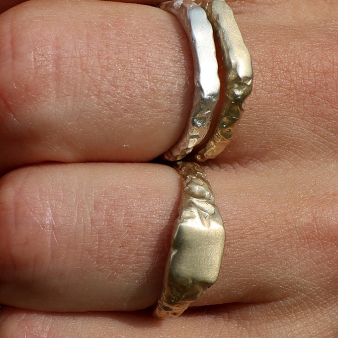 Engraved Kindred Ring | White Gold