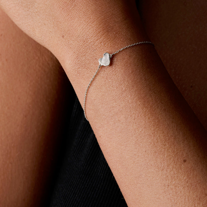 Impression™ Heart Bracelet | White Gold
