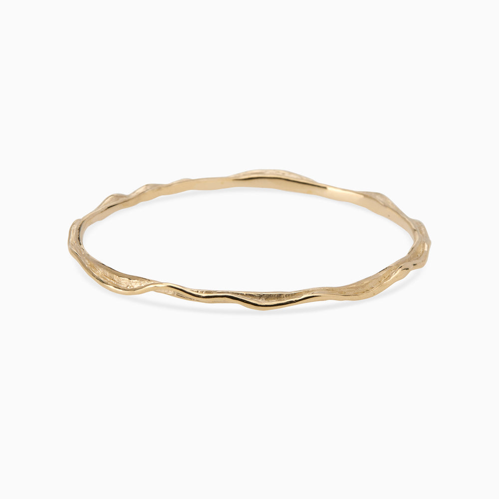 Sculpt Bangle | Yellow Gold