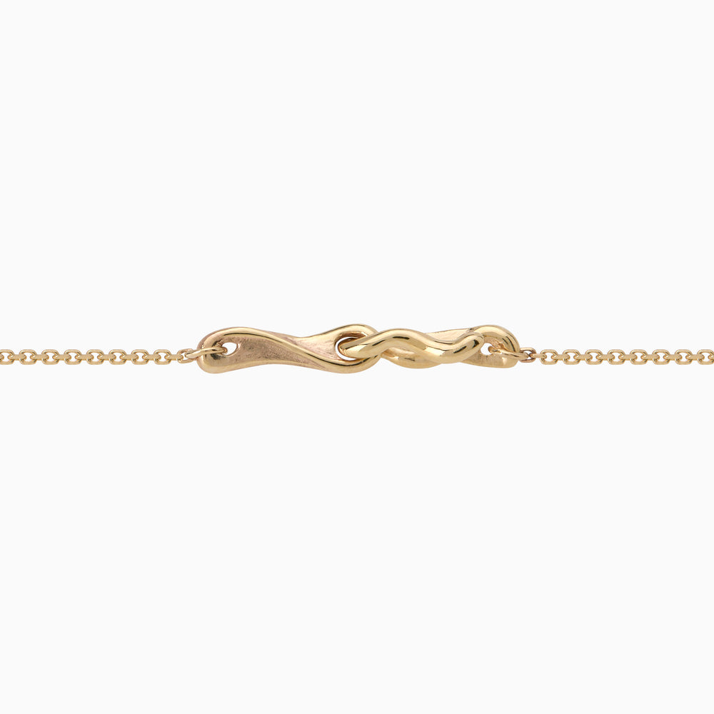 Sculpt Bar Necklace | Yellow Gold
